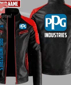 ppg industries custom name leather jacket 3 4Xg9F