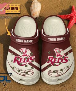 Queensland Reds Super Rugby Custom Name Crocs Clog