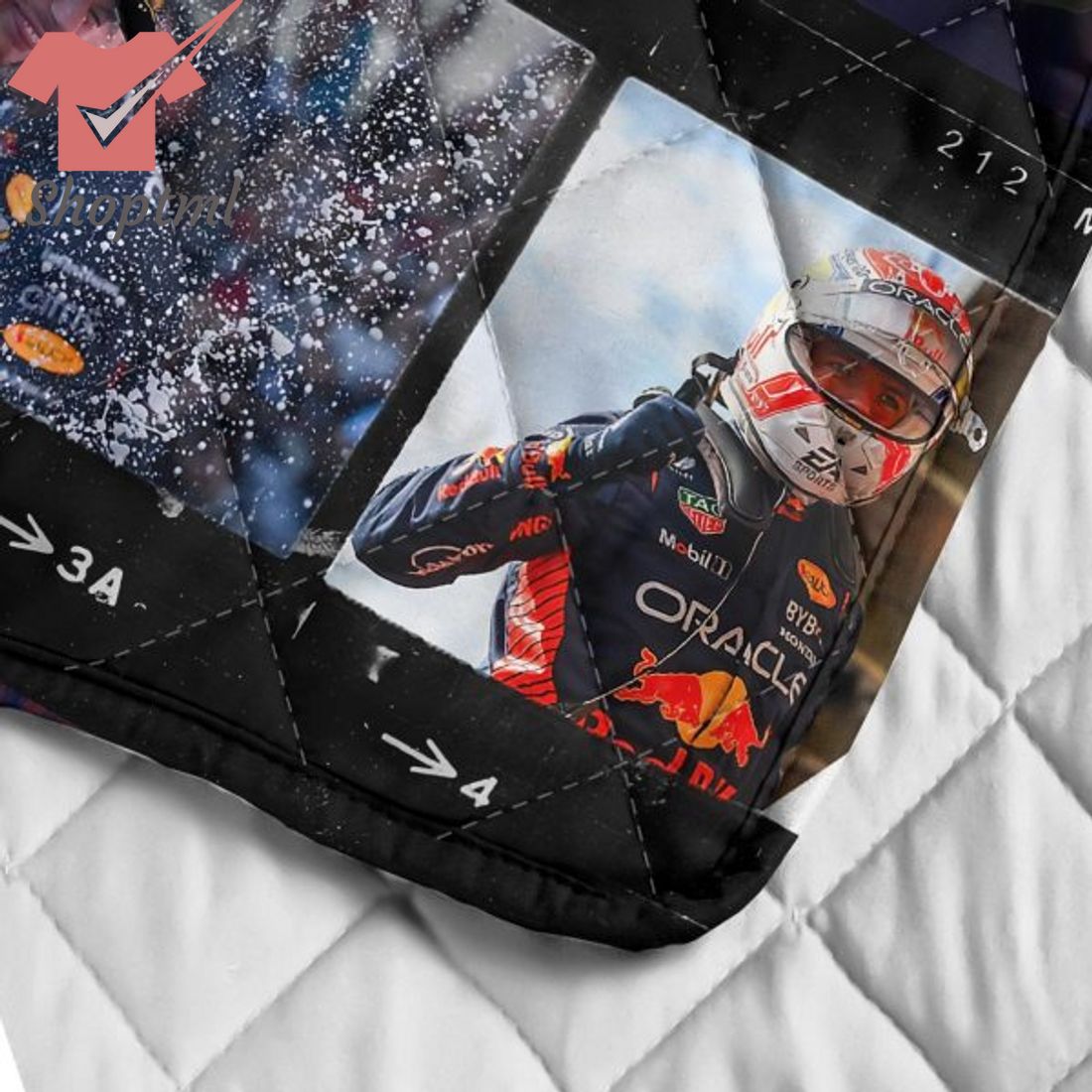 Red Bull Racing F1 2023 Champion Max Verstappen Quilt Blanket