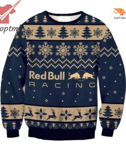 Red Bull Racing Reindeer Snowflakes Christmas Ugly Sweater