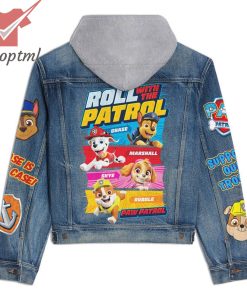 roll with the patrol chase marshall skye rubble hooded denim jacket 3 lcpwu