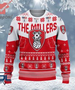 Rotherham United EFL Championship 2023 Custom Name Ugly Christmas Sweater