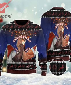 Santa And Jesus Arm Wrestling Ugly Christmas Sweater