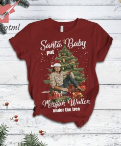 santa baby put morgan cole wallen under the tree christmas pajamas set 2 ck6fB
