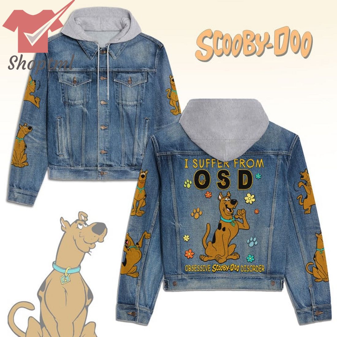 Scooby Doo I Suffer From OSD Hooded Denim Jacket
