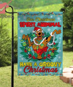 Scooby doo our christmas spirit animal have a groovy christmas flag