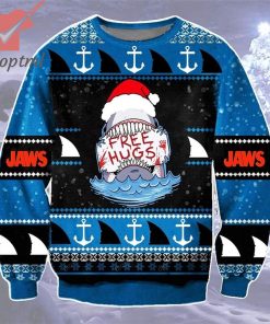 Shark Free Hugs Ugly Christmas Sweater