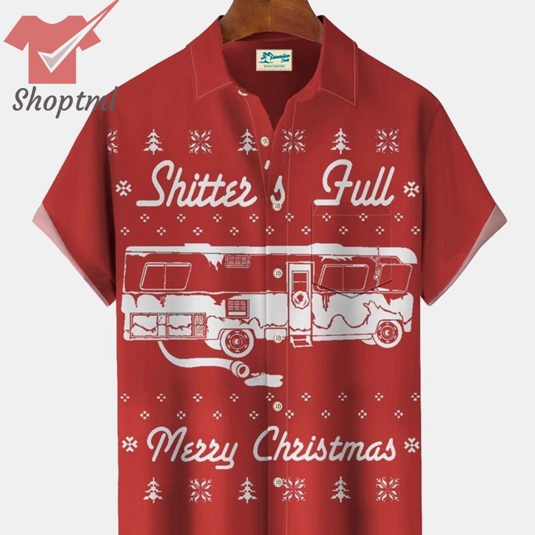 Shitter's Full Merry Christmas Red Hawaiian Shirt