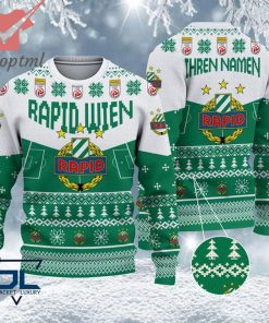 SK Rapid Wien Custom Name Ugly Christmas Sweater