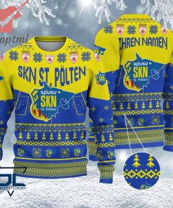 SKN St. Polten Custom Name Ugly Christmas Sweater