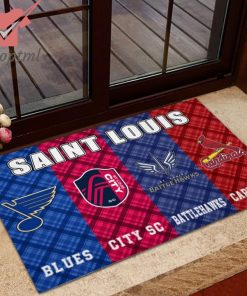 St Louis Blues City SC Battlehawks Cardinals Sports Team Doormat