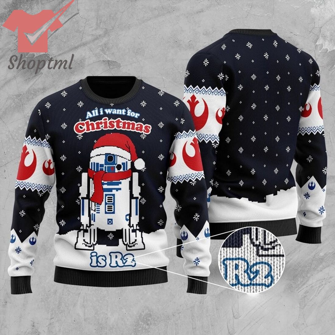 Star Wars All I Want For Christmas Is R2 Ugly Sweater