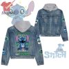 Stitch I’m Not Short Size Hooded Denim Jacket