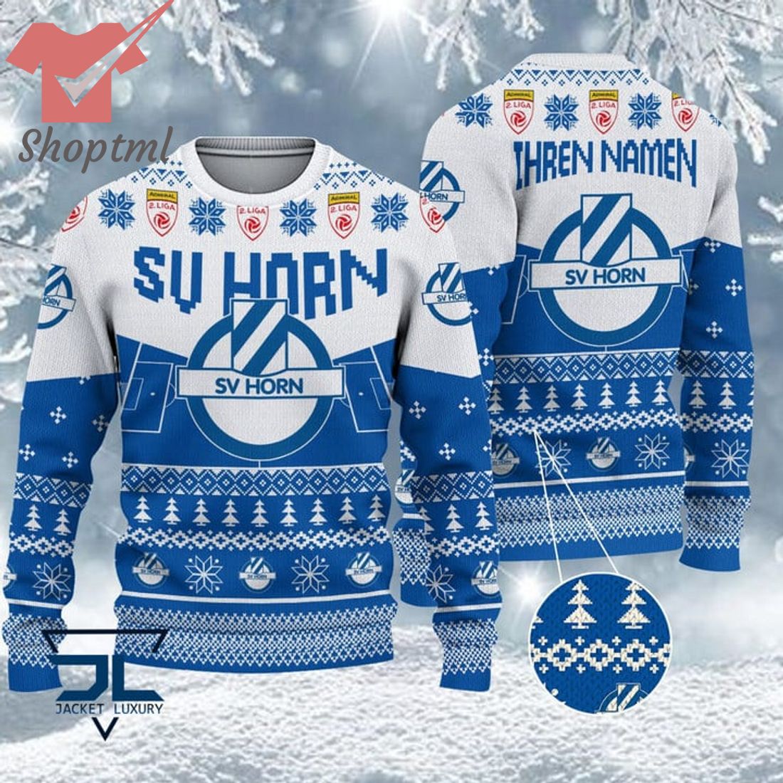 SV Horn Custom Name Ugly Christmas Sweater