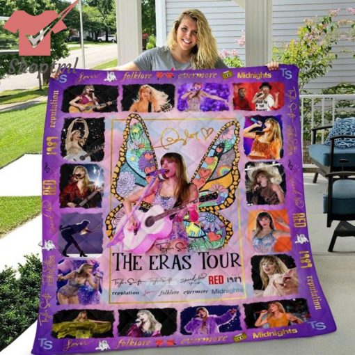 Taylor Swift The Eras Tour Album Signature Quilt Blanket