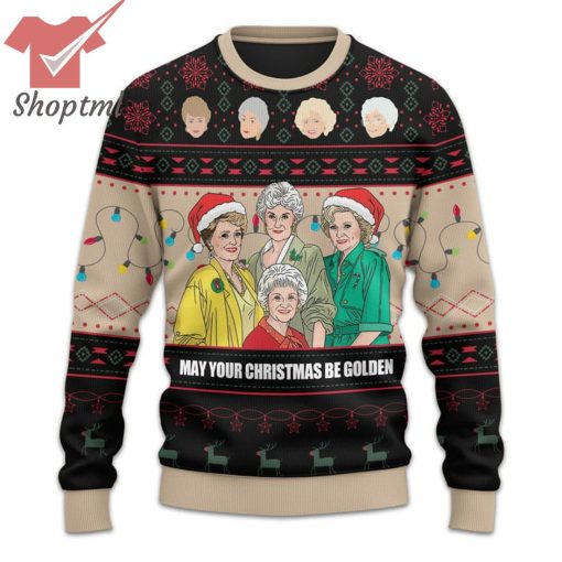 The Golden Girls Santa Hat May Your Christmas Be Golden Ugly Christmas Sweater