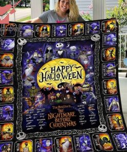 The Nightmare Before Christmas Happy Halloween 2023 Quilt Blanket