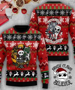 The Nightmare Before Christmas Jack Skellington Santa Hat Ugly Christmas Sweater