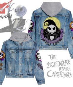 The Nightmare Before Christmas Jack Skellington Wonderful Nightmare Hooded Denim Jacket