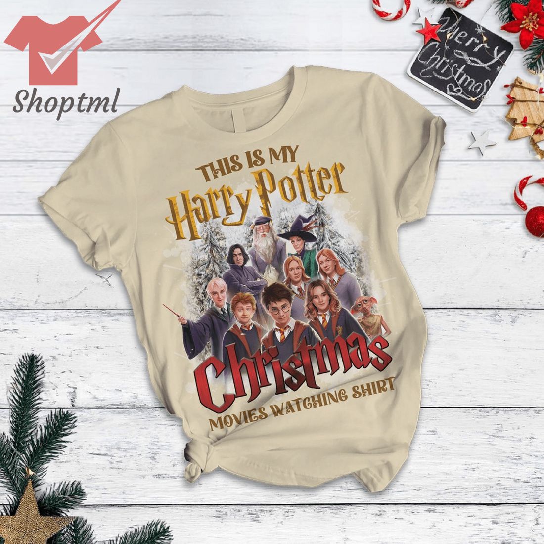 This is my Harry Potter movies christmas pajamas set