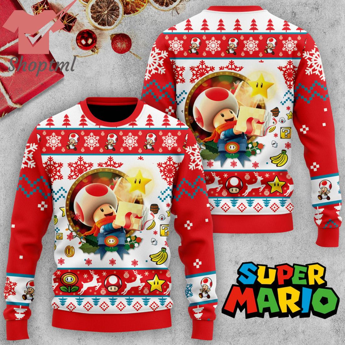 Toad Super Mario Ugly Christmas Sweater