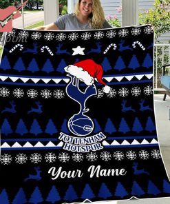 Tottenham Hotspur Personalized EPL Christmas Fleece Blanket