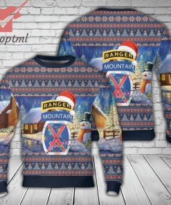 US Army 10th Mountain Division Ugly Christmas Sweater