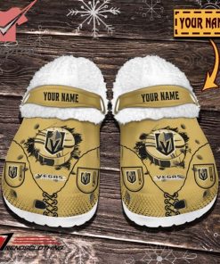 Vegas Golden Knights NHL Custom Name Fleece Crocs