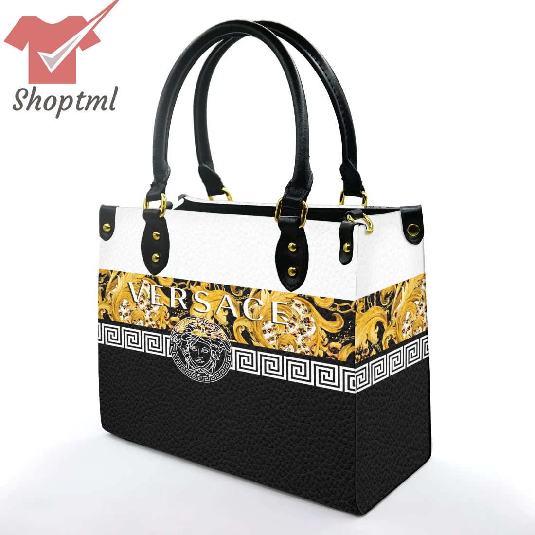 Versace x Fendi Pattern Luxury Leather Handbag
