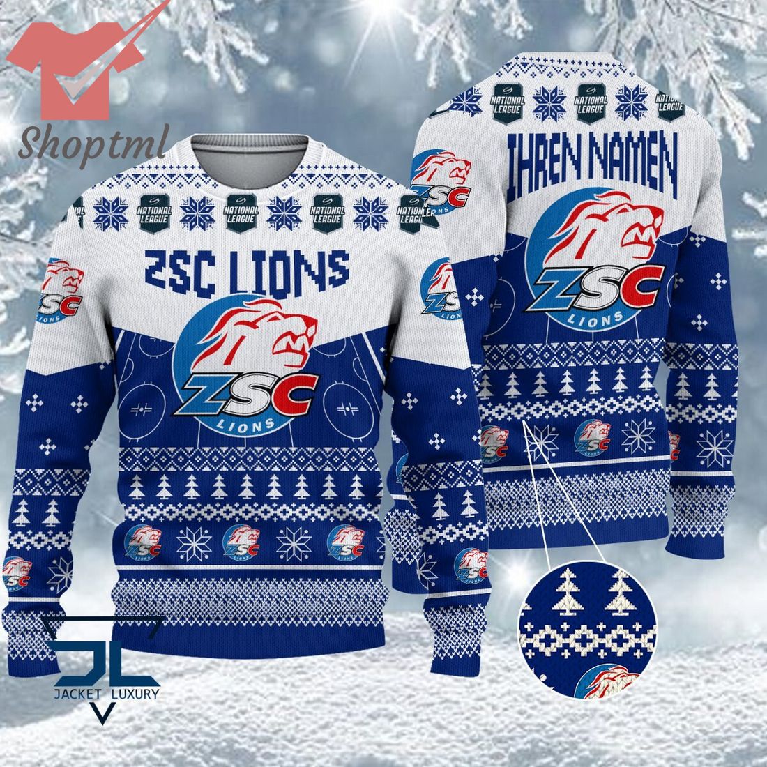 ZSC Lions National League 2023 Logo Ugly Christmas Sweater