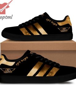 aerosmith gold custom name stan smith adidas shoes 2 9FNEn