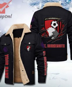 AFC Bournemouth Fleece Leather Jacket