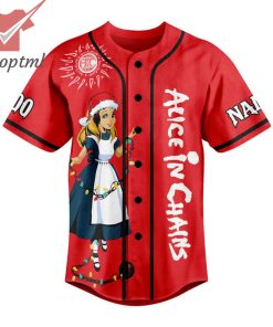 Alice In Chains Wish You A Grunge Christmas Custom Name Number Baseball Jersey