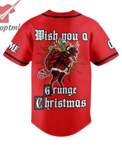 alice in chains wish you a grunge christmas custom name number baseball jersey 3 SaXPj