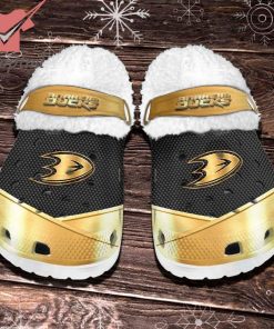 Anaheim Ducks NHL Fleece Crocs Clogs Shoes