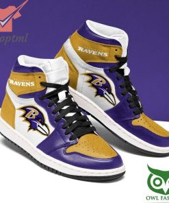 Baltimore Ravens Custom Nike Air Jordan High Sneaker