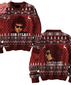 Bob Dylan May You Stay Forever Young Ugly Christmas Sweater