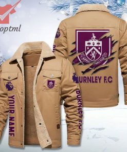 Burnley FC Fleece Leather Jacket