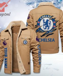 Chelsea FC Fleece Leather Jacket