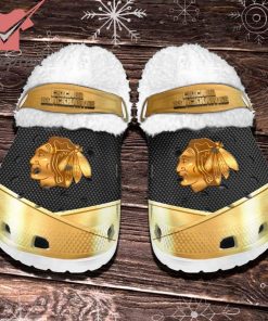 Chicago Blackhawks NHL Fleece Crocs Clogs Shoes