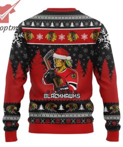 chicago blackhawks tommy hawk mascot ugly christmas sweater 3 Wa2Gg