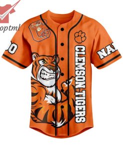 Clemson Tigers Go Tigers Orange Custom Name Number Baseball Jersey