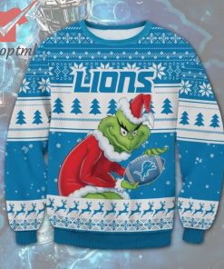 Detroit Lions Grinch Ugly Christmas Sweater