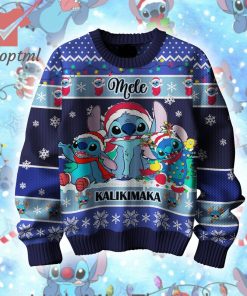 Disney Stitch Mele Kalikimaka Ugly Christmas Sweater