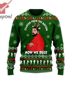 Drake Started From The Bottom Santa Ugly Christmas Sweater