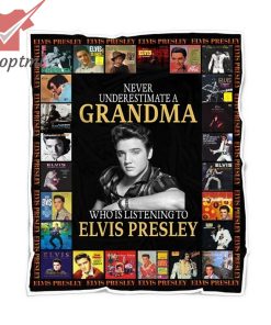 Elvis Presley Never Underestimate A Grandma Fleece Blanket