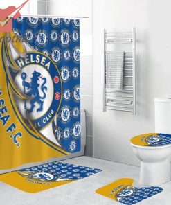 EPL Chelsea Shower Curtain Set Rug Toilet