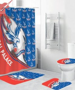 EPL Crystal Palace Shower Curtain Set Rug Toilet