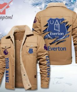 Everton FC Fleece Leather Jacket