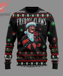Freddy Krueger Claws He Sees You When You’re Sleeping Ugly Christmas Sweater